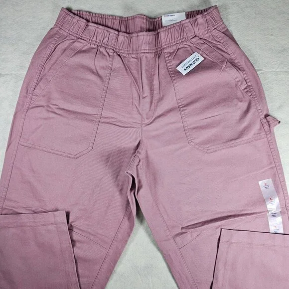NEW Old Navy Rose Pink Comfort Waistband Ankle Pants Women's – Size Large - Picture 3 of 8
